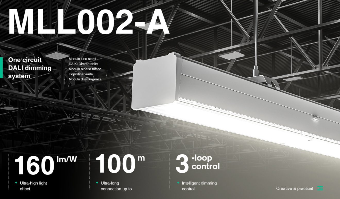 Luminaire Linéaire LED Suspension 50W 4000K Blanc MLL002-A L0110B KOSOOM-Luminaire Linéaire