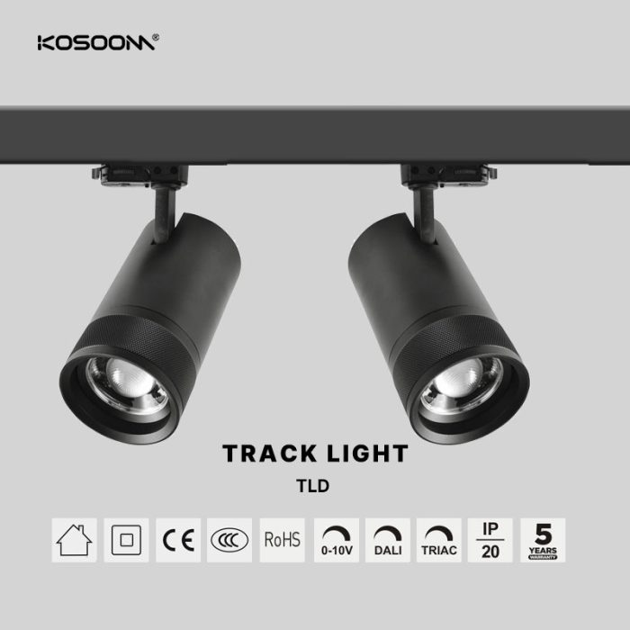 LED à lentille de haute précision 15W 900-1250 Lumens Angle de rayonnement ajustable 20°-55° - TLD06215 - Kosoom-Spots sur rail