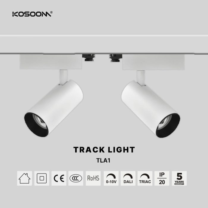 Spot sur Rail LED haute efficacité TLA106520 20W Power Multi-color Temperature Option Kosoom-Spots sur rail-Custom Products