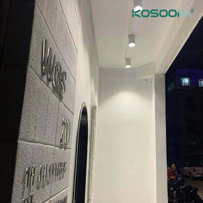7W 3000K Rond Blanc Surface Plafond LED Downlight D1001 CRI≥90 CDL001-S Kosoom-Spots