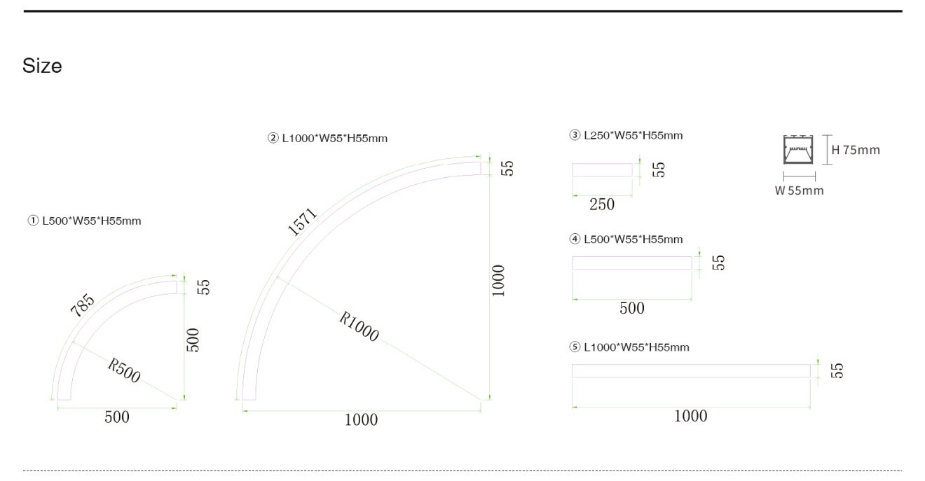 Haute Brillance Directement de L'usine Luminaire Linéaire Noir SLL001-A L1702N 4000K 24W- KOSOOM-Luminaire Linéaire