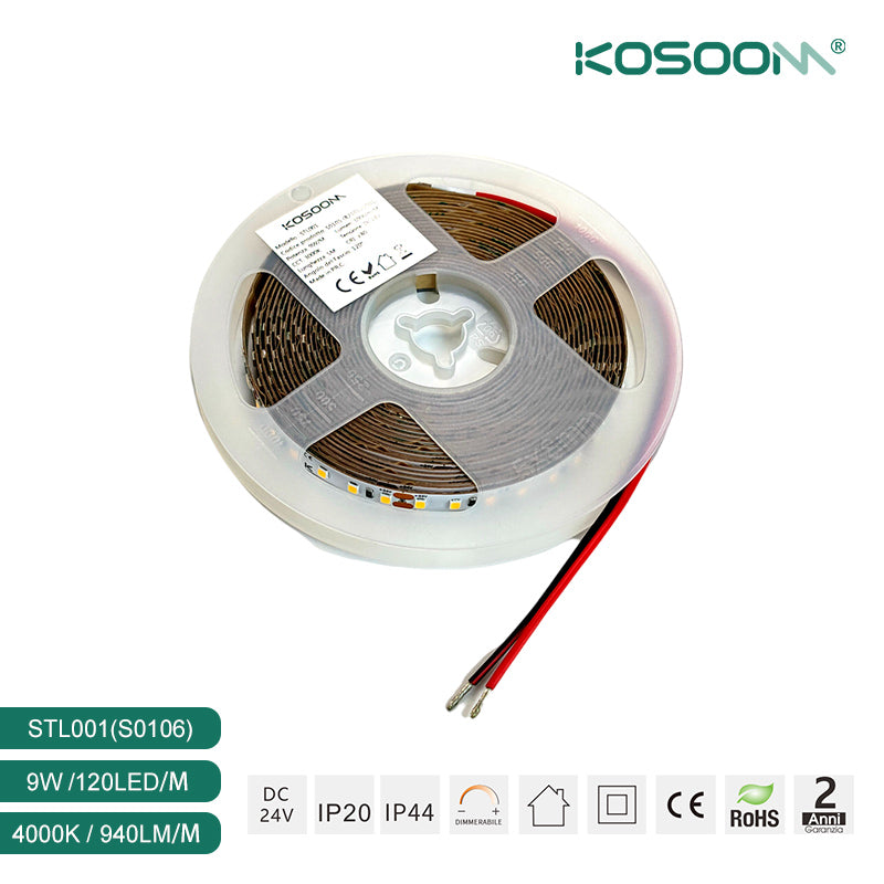 Créez une ambiance étonnante avec la Ruban LED 5W/m /3000K/ 610lm/m STL001-S0101 - Kosoom-Ruban LED