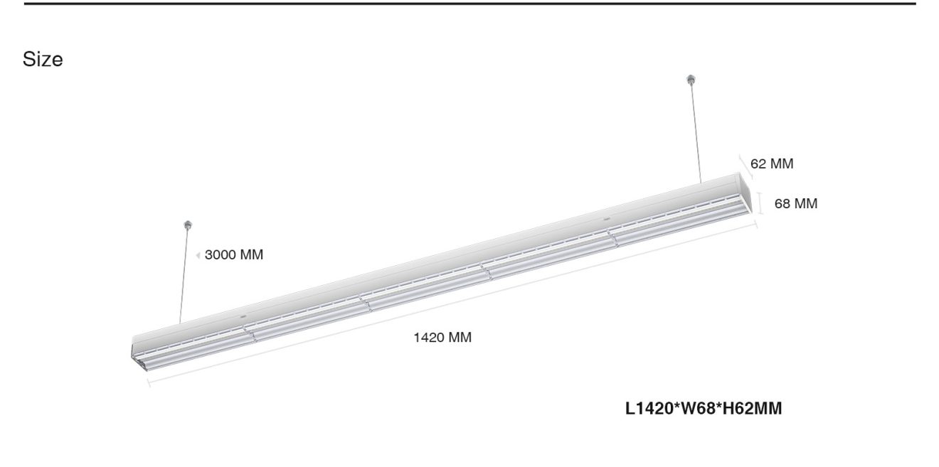 MLL002-A L0117B Module D'urgence Avec Batterie Blanc Luminaire Linéaire KOSOOM-Luminaire linéaire 50W