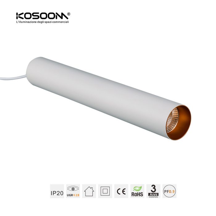 I0106N 10W 3000K 570LM Lumières suspensions LED Noir en forme de cylindre CSL001-M Kosoom-Suspensions LED