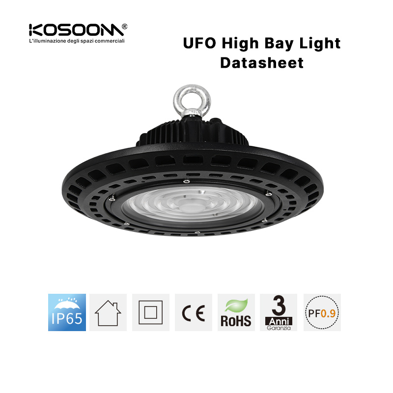 200W UFO LED 6000K Froid Blanc Maximum Éclairage - U0106-MLL001-C-KOSOOM-Highbay