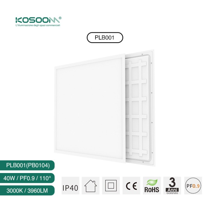 Dalle LED Plafond Carré Surface 3000K PLB001-PB0104 KOSOOM-Panneaux LED