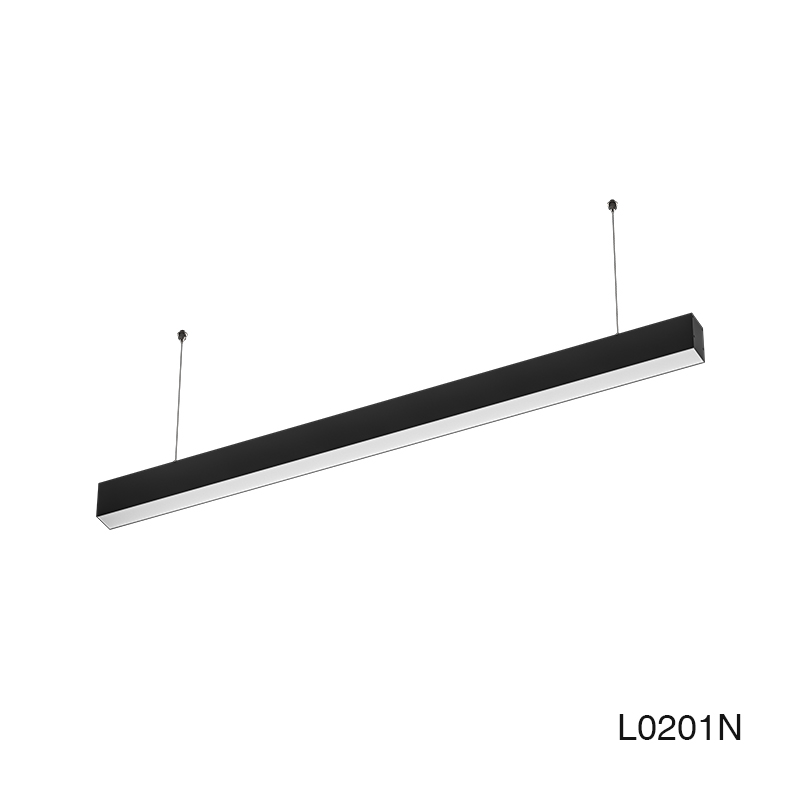Lumière du jour LED Suspension linéaire Noir 40W 3000K 4300LM SLL003-A-L0201N  KOSOOM-Luminaire linéaire noir