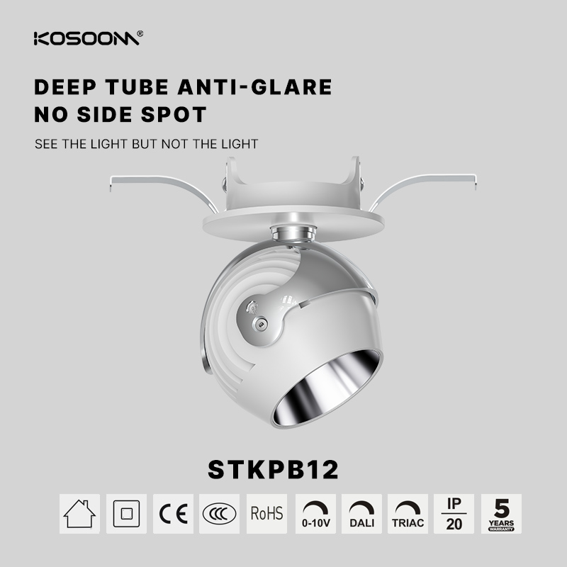 Vente en gros Haute efficacité 12W Spot LED Downlight 900LM Poutre Angle 120° STKRD12-Kosoom-Downlights