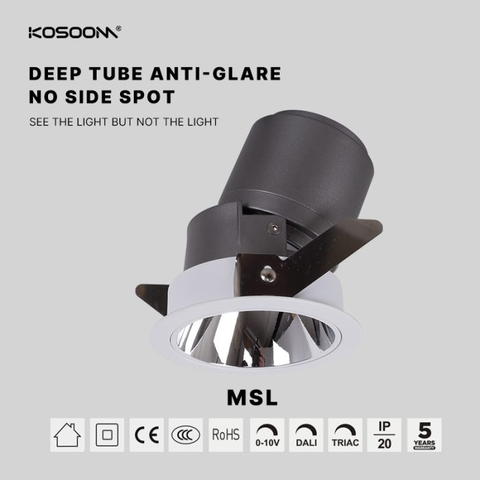 10W Anti-éblouissement Spot LED 800LM Spot encastré Ajustable Poutre Angle 15°/24°/36° MSL07510-Spots-Custom Products