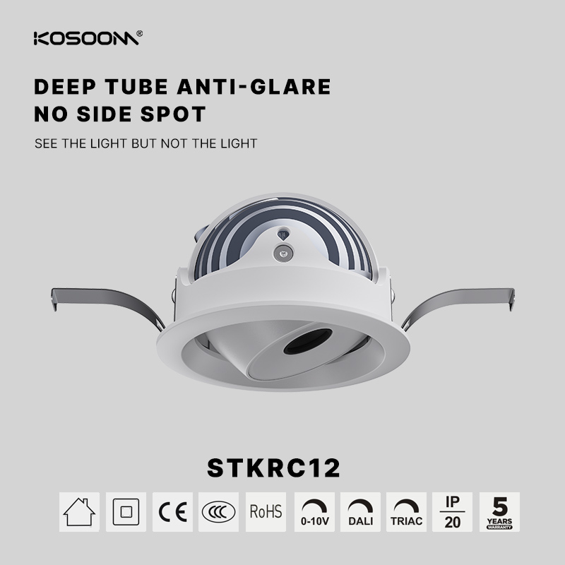 Vente en gros Haute efficacité 12W Spot LED Downlight 900LM Poutre Angle 120° STKRD12-Kosoom-Downlights