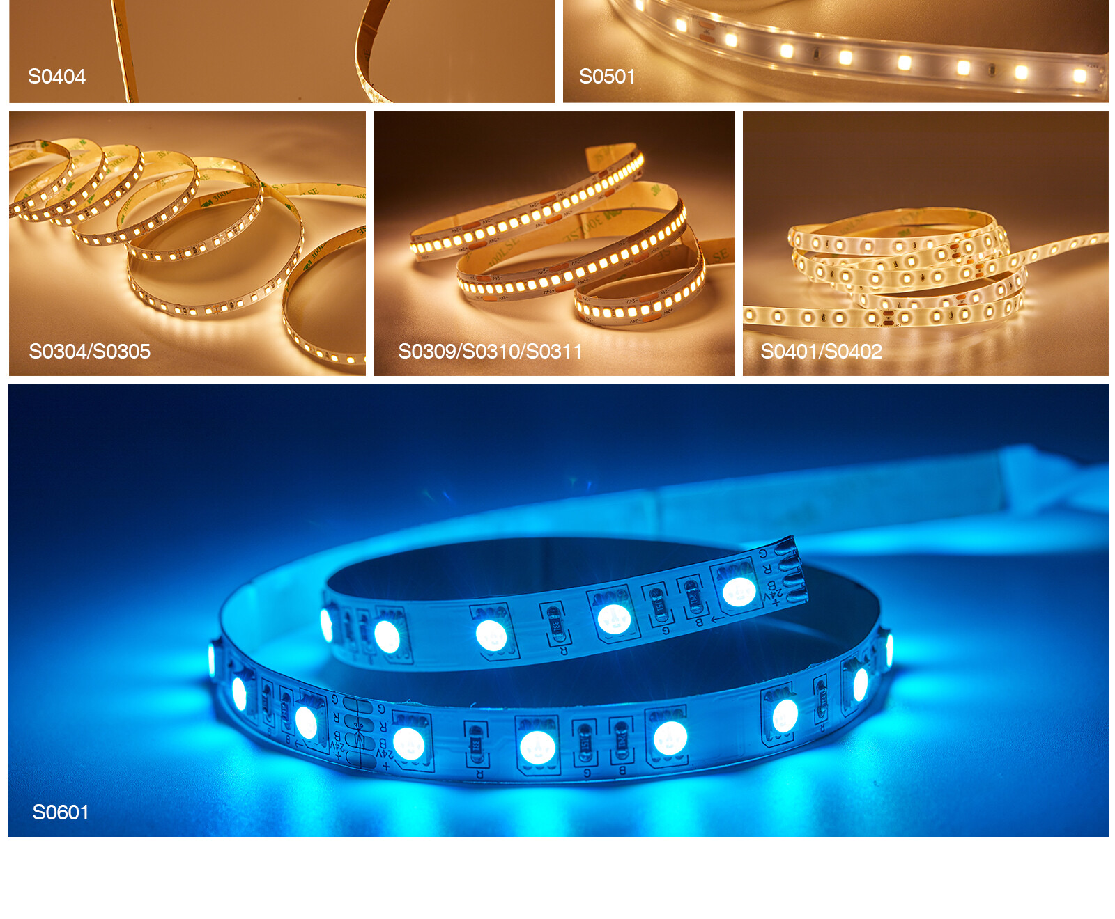 Bande LED 4000K,DC24V,IP20,8W/m,6500K,1072 lm/M,120˚,CRI≥80,Installation flexible-Ruban LED Escalier--16