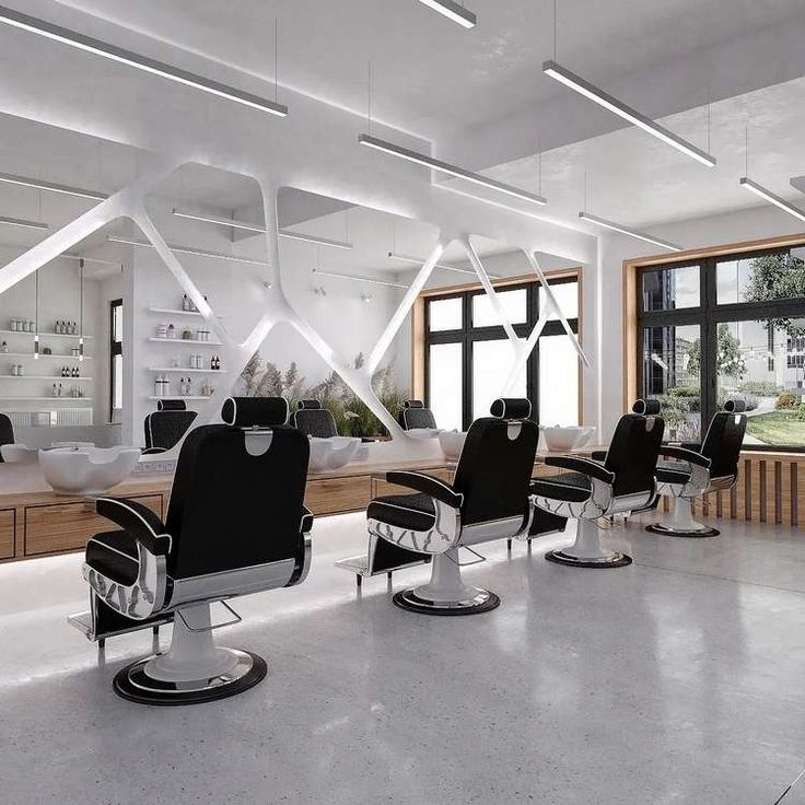 Comment choisir un éclairage LED dans un salon de coiffure ?-À propos de l'éclairage--30 of the Best Barber Shop Design Ideas in 2023 ✅ 1 副本